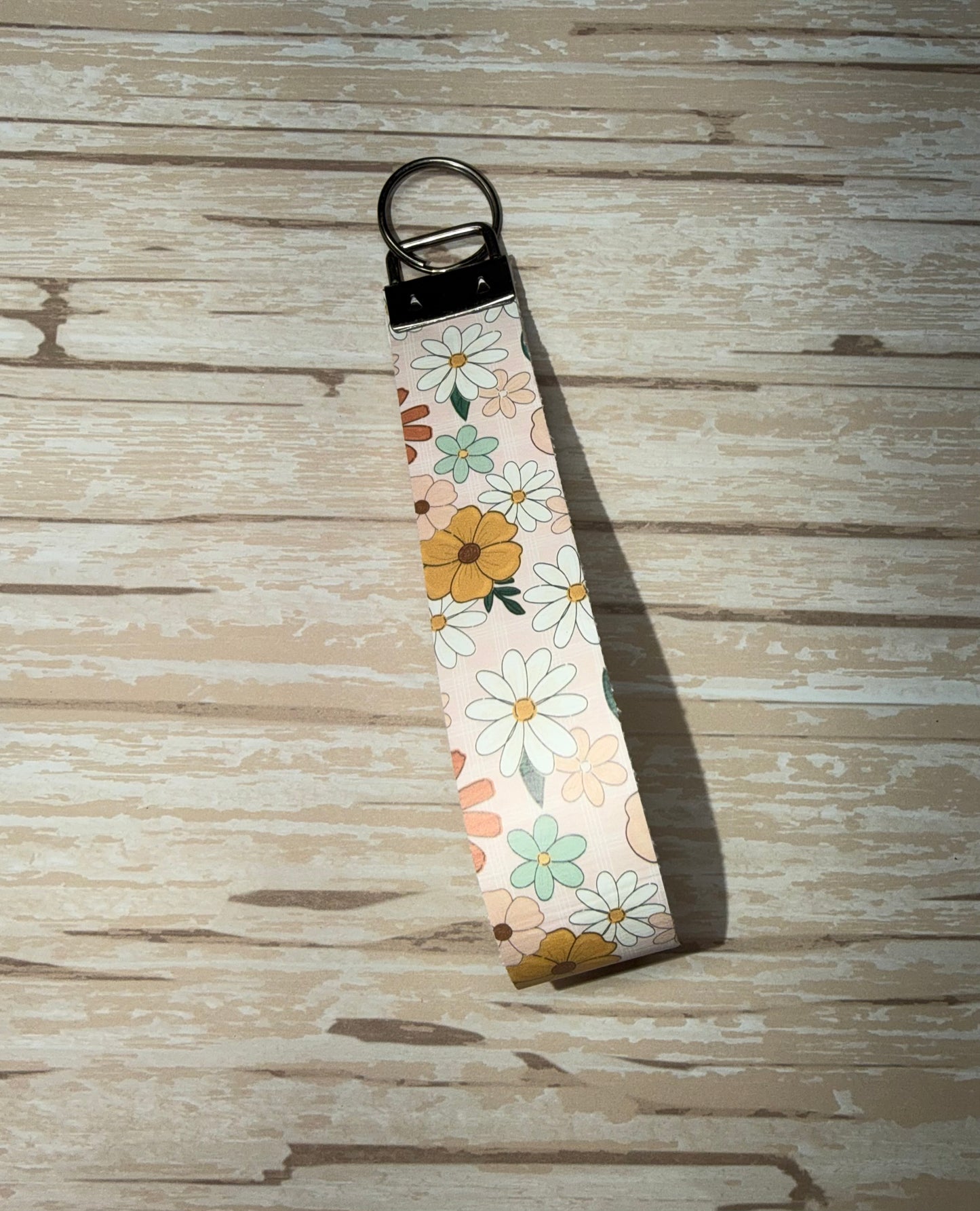 Boho Flowers Key Wristlet