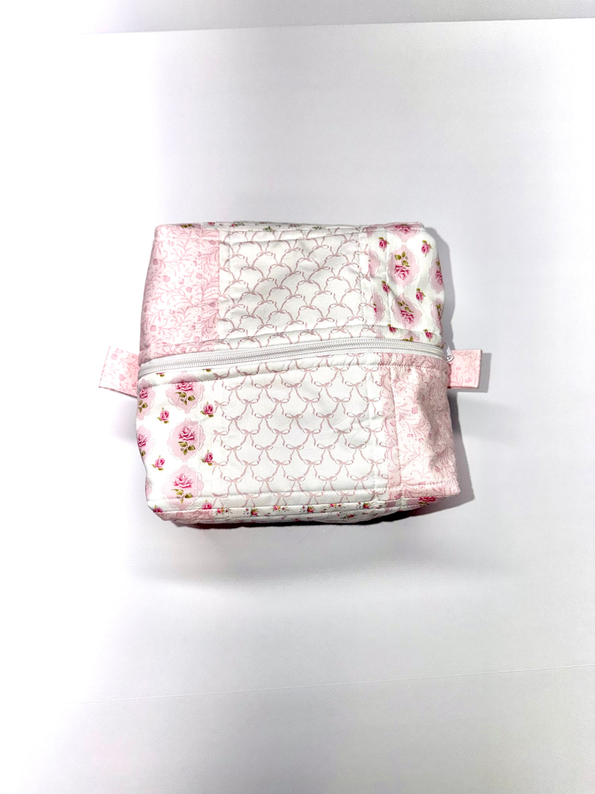Sweet Pink Floral and Bow Large Boxy Bag