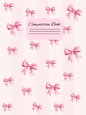 Pink Bow Composition book cover