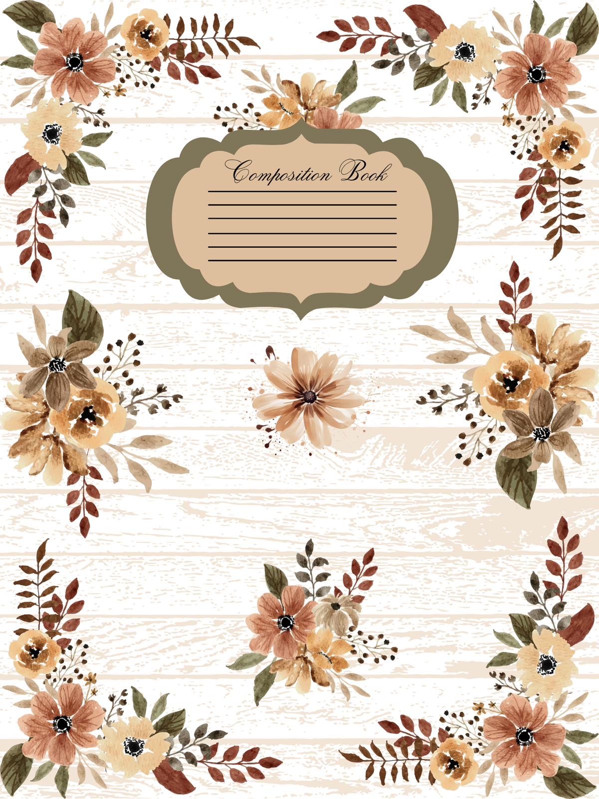 Soft Floral Composition Book Cover