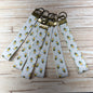 Faux Leather Bee Wristlet