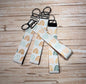 Boho Rainbow Faux Leather Key Wristlet