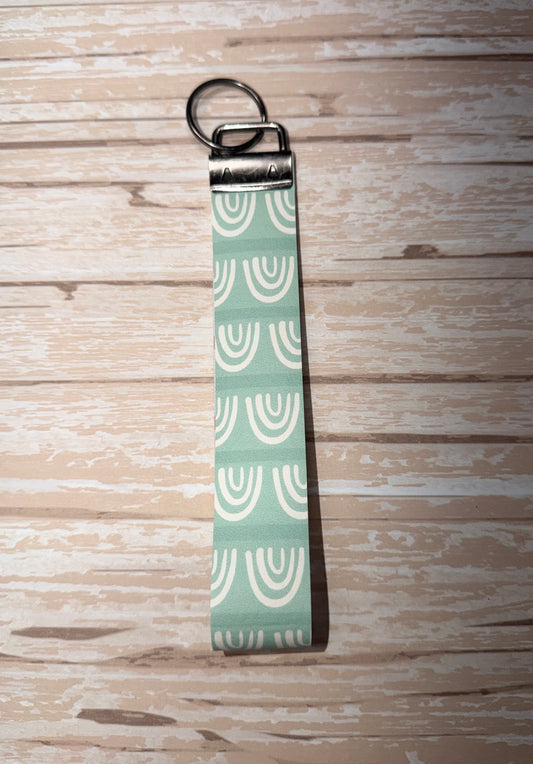 Turquoise Rainbow Key Wristlet