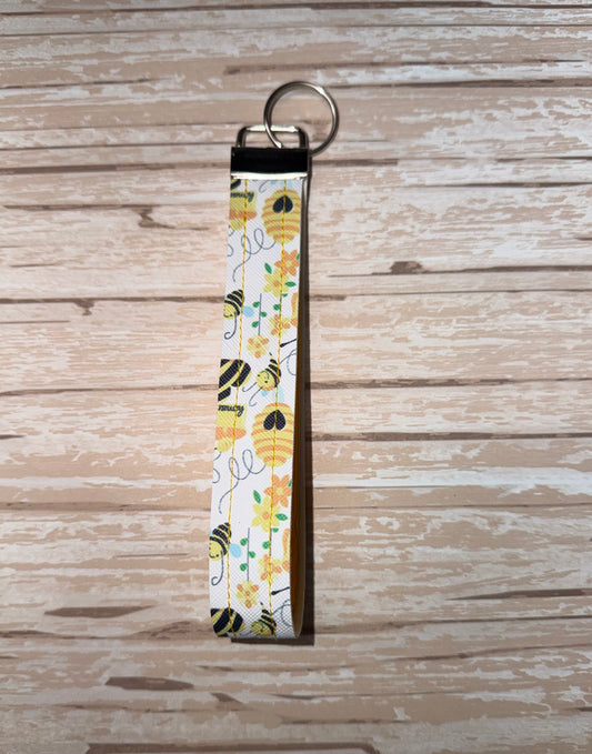 Beehive Stitched Key Wristlet