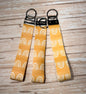Yellow Rainbows key Wristlet