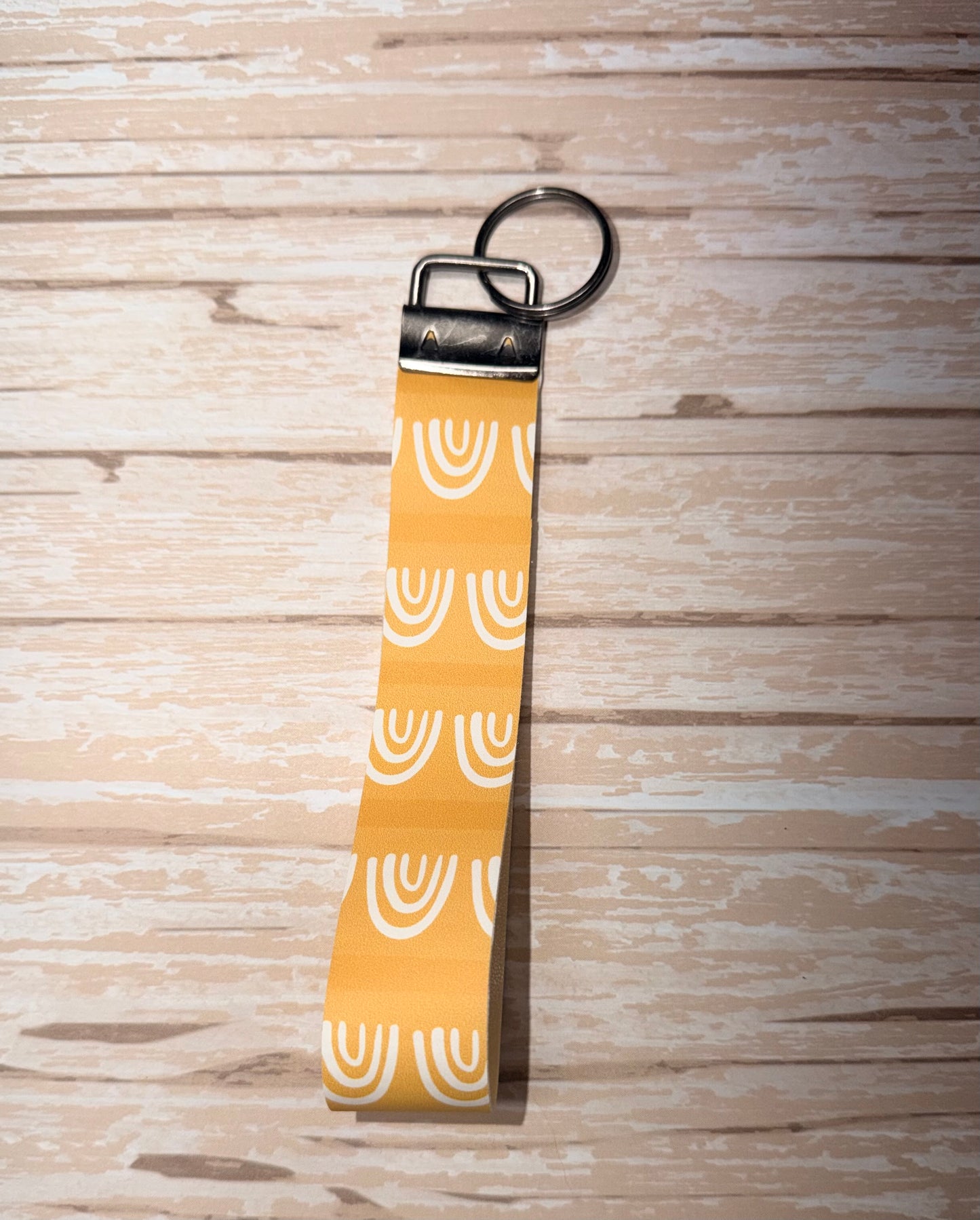 Yellow Rainbows key Wristlet