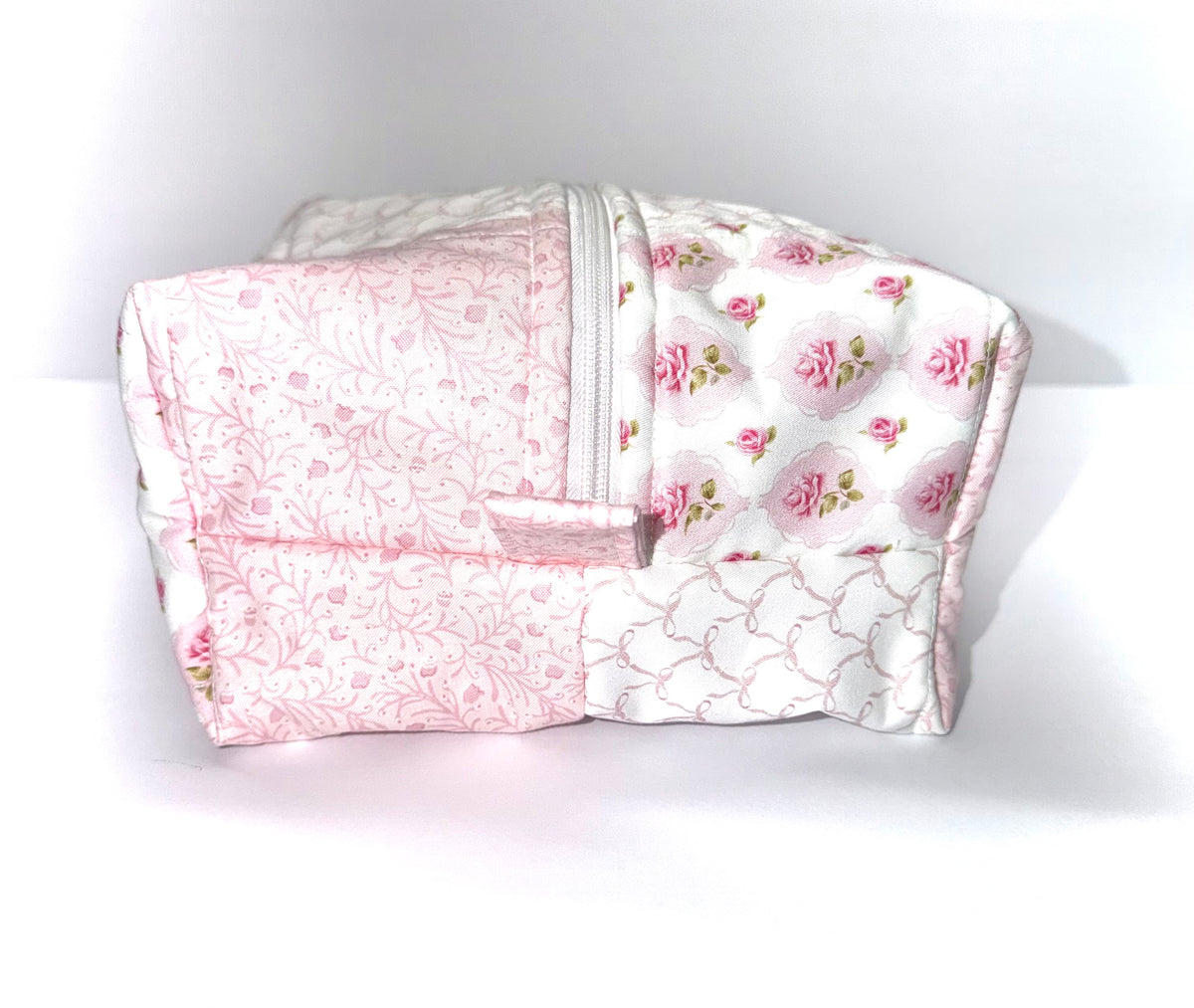 Sweet Pink Floral and Bow Large Boxy Bag