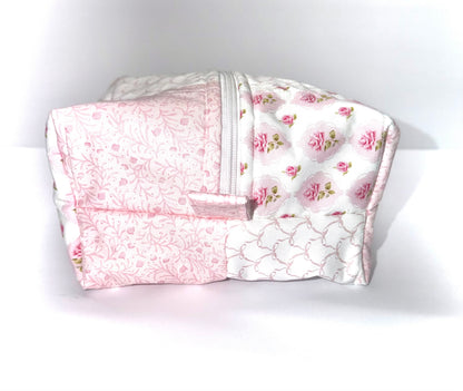 Sweet Pink Floral and Bow Large Boxy Bag