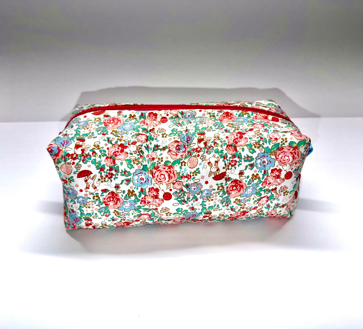 Pink and Blue Floral Boxy Bag