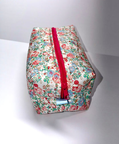 Pink and Blue Floral Boxy Bag