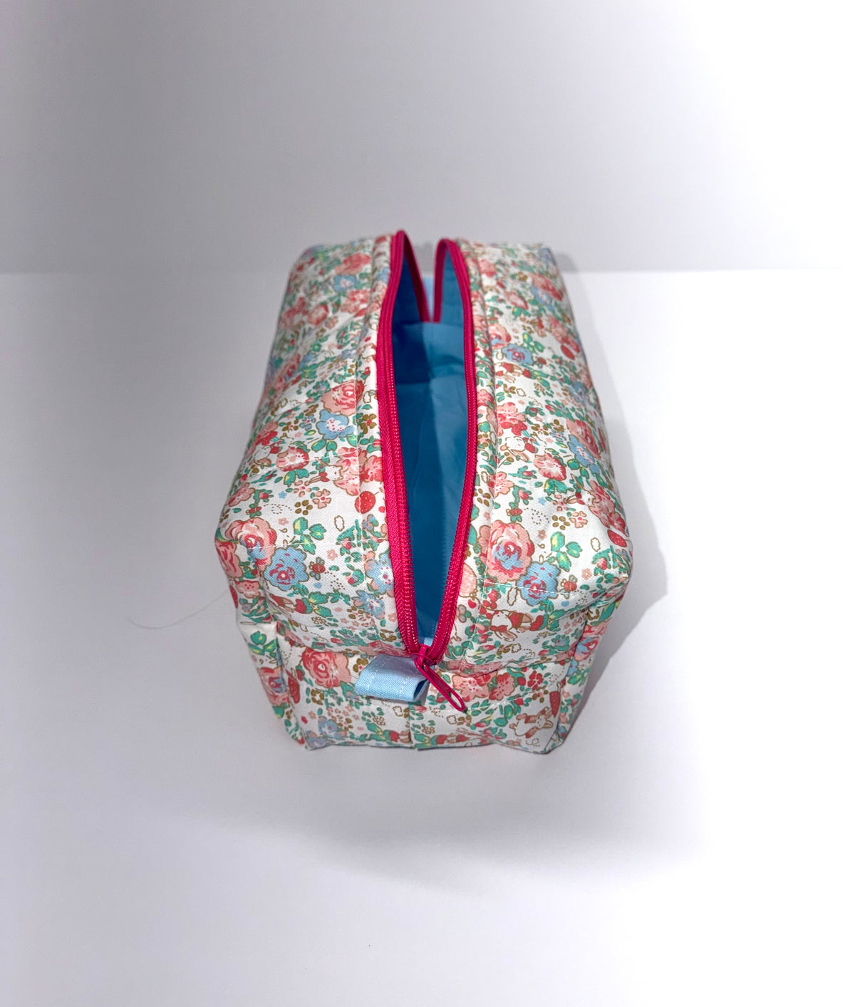 Pink and Blue Floral Boxy Bag