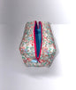 Pink and Blue Floral Boxy Bag