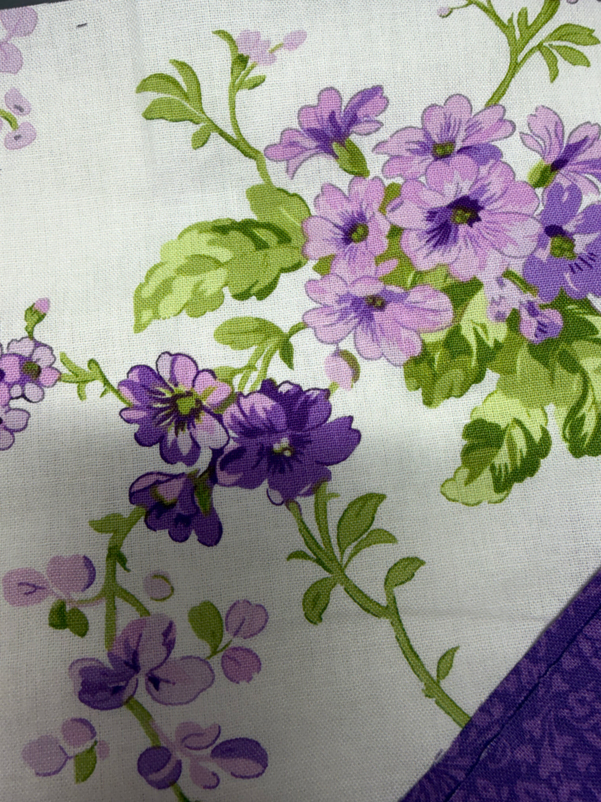 Pretty Purple Foral Boxy Bag
