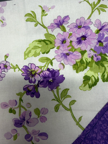 Pretty Purple Foral Boxy Bag