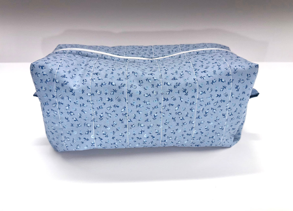 Blue Floral Boxy Bag
