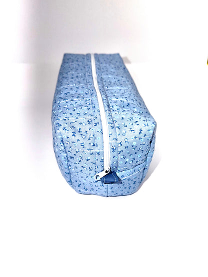 Blue Floral Boxy Bag