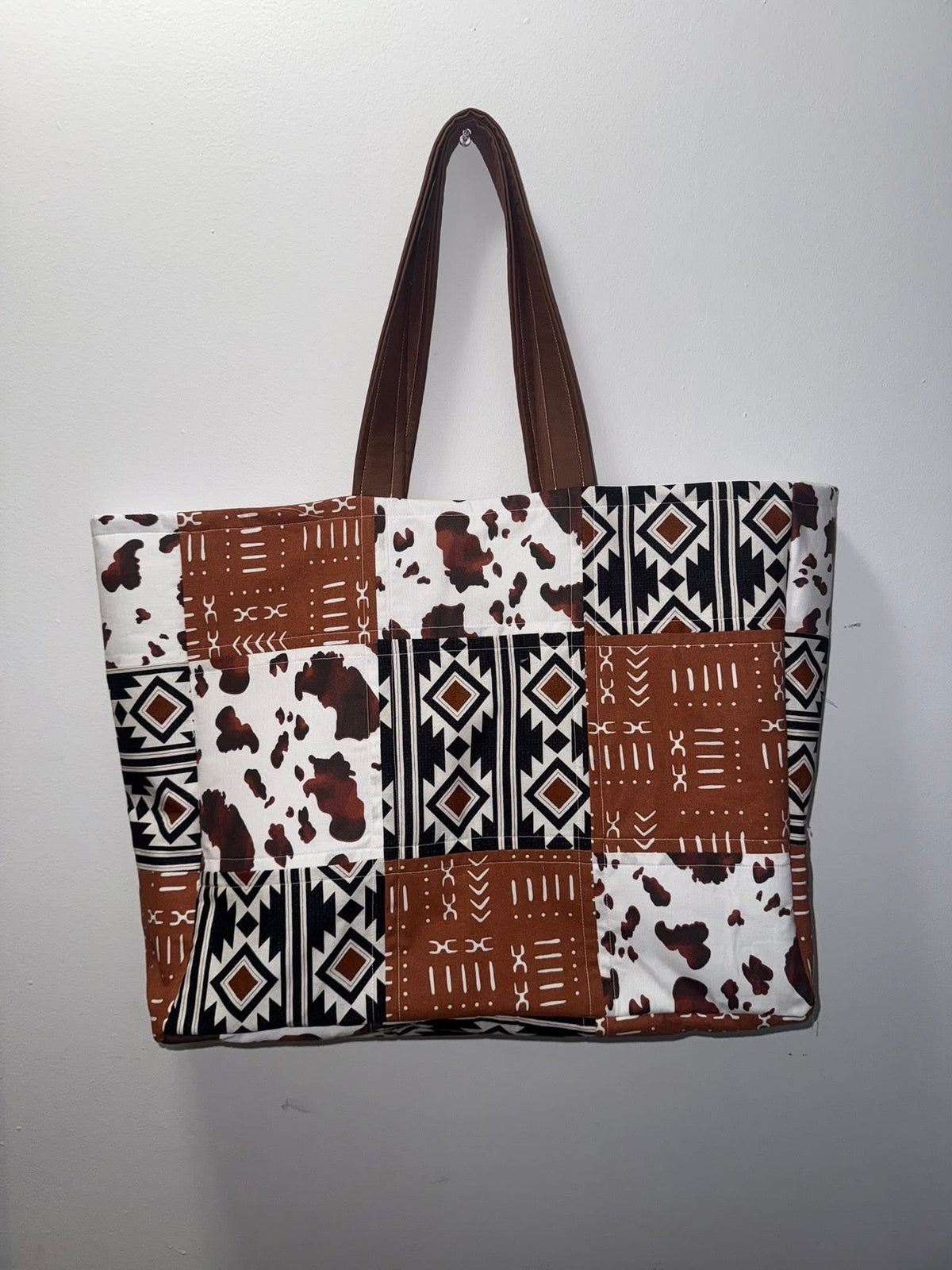 Western Cow Print Tote Bag