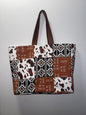 Western Cow Print Tote Bag